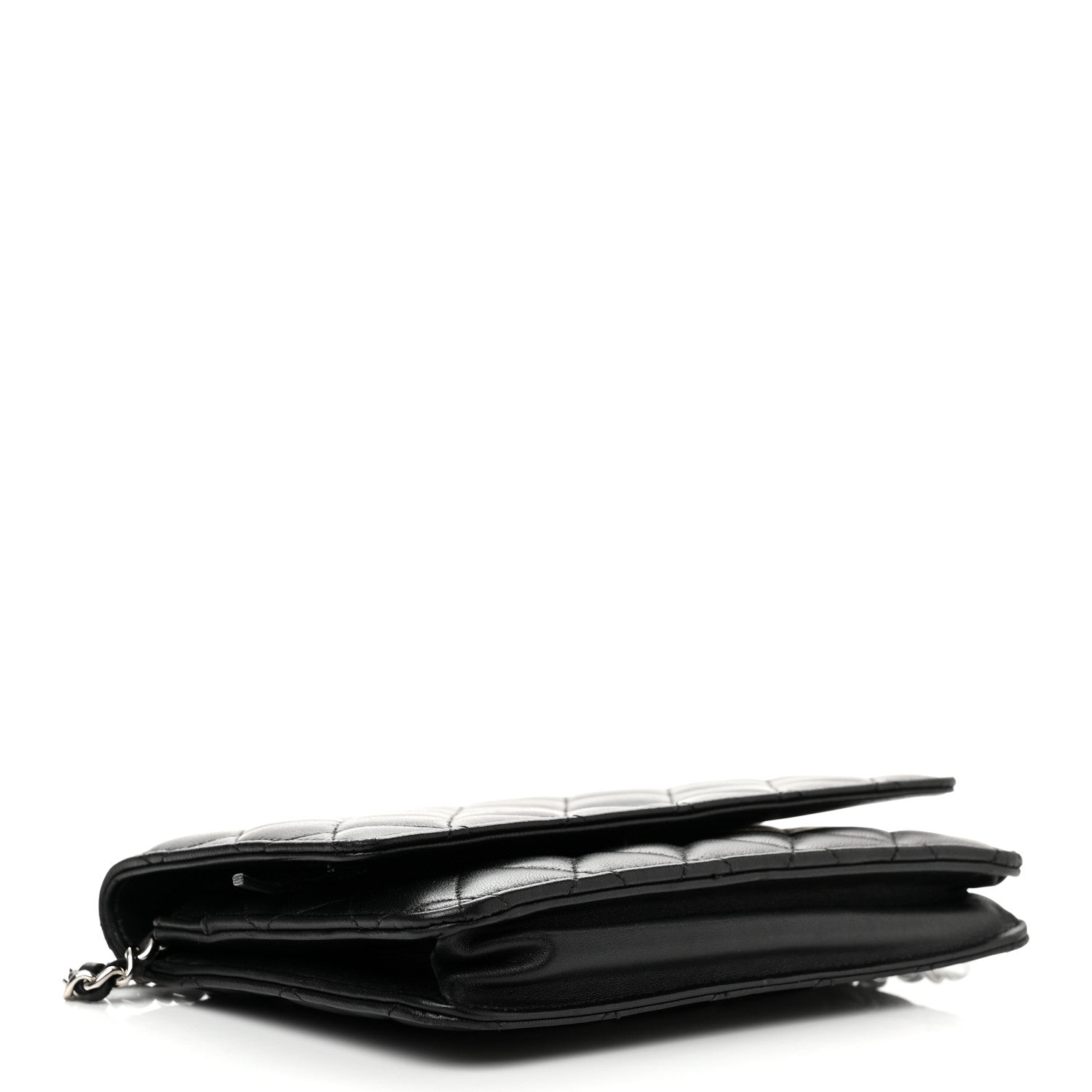 Chanel Lambskin Quilted Wallet On Chain WOC Black 4 of 12