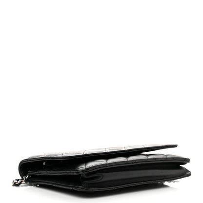 Chanel Lambskin Quilted Wallet On Chain WOC Black 4 of 12