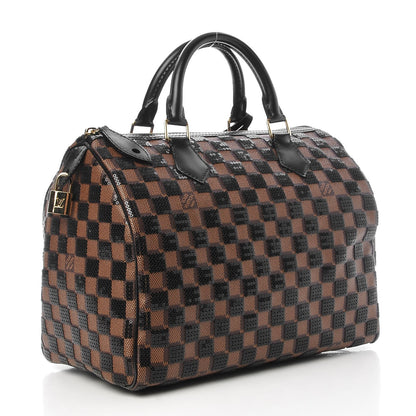 Louis Vuitton Damier Paillettes Speedy 30 Black 3 of 8