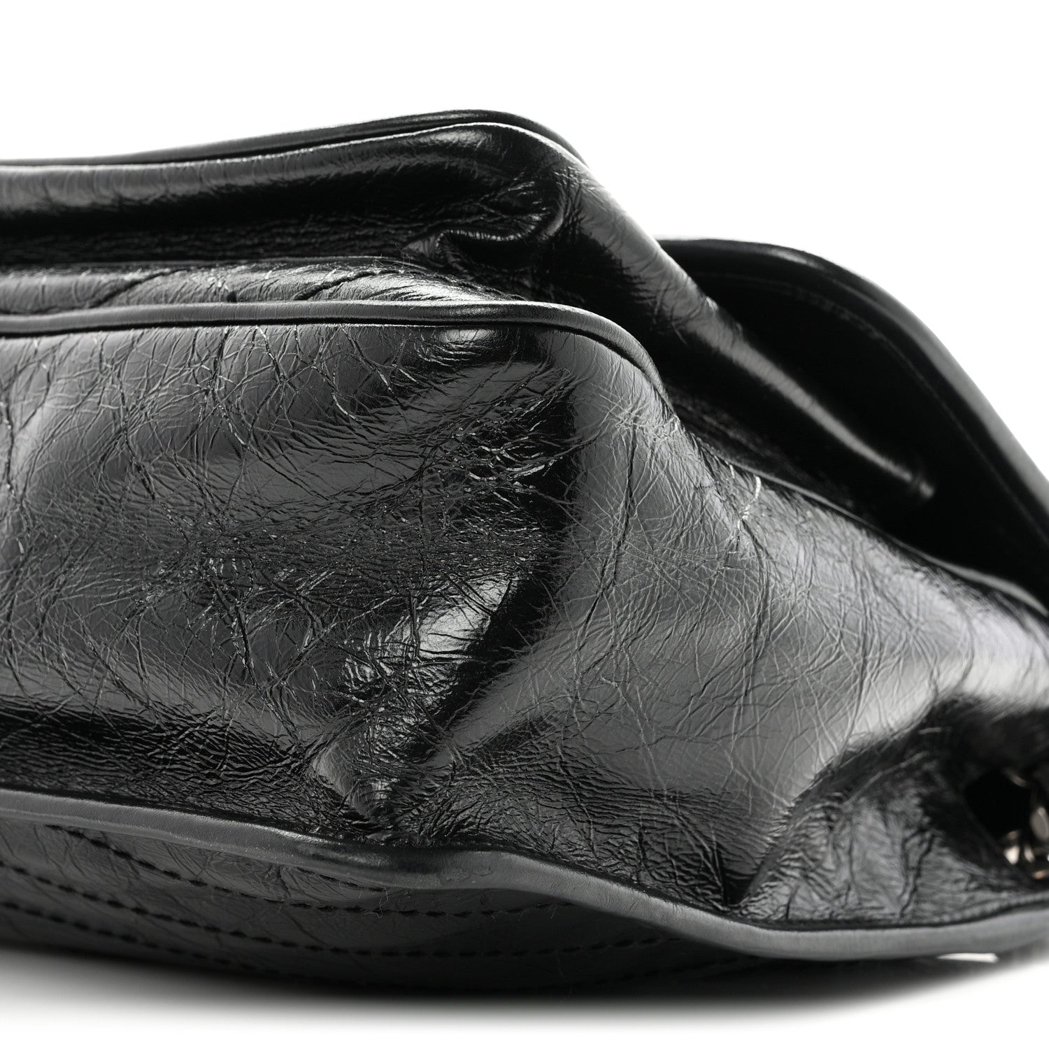 Saint Laurent Crinkled Calfskin Matelasse Monogram Medium Niki Chain Satchel Black 10 of 10