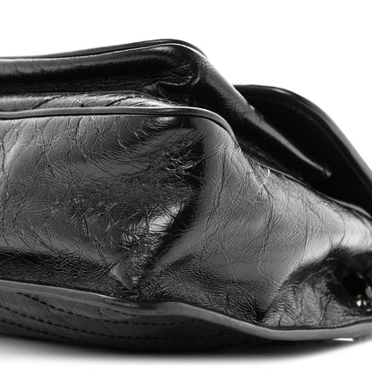 Saint Laurent Crinkled Calfskin Matelasse Monogram Medium Niki Chain Satchel Black 10 of 10