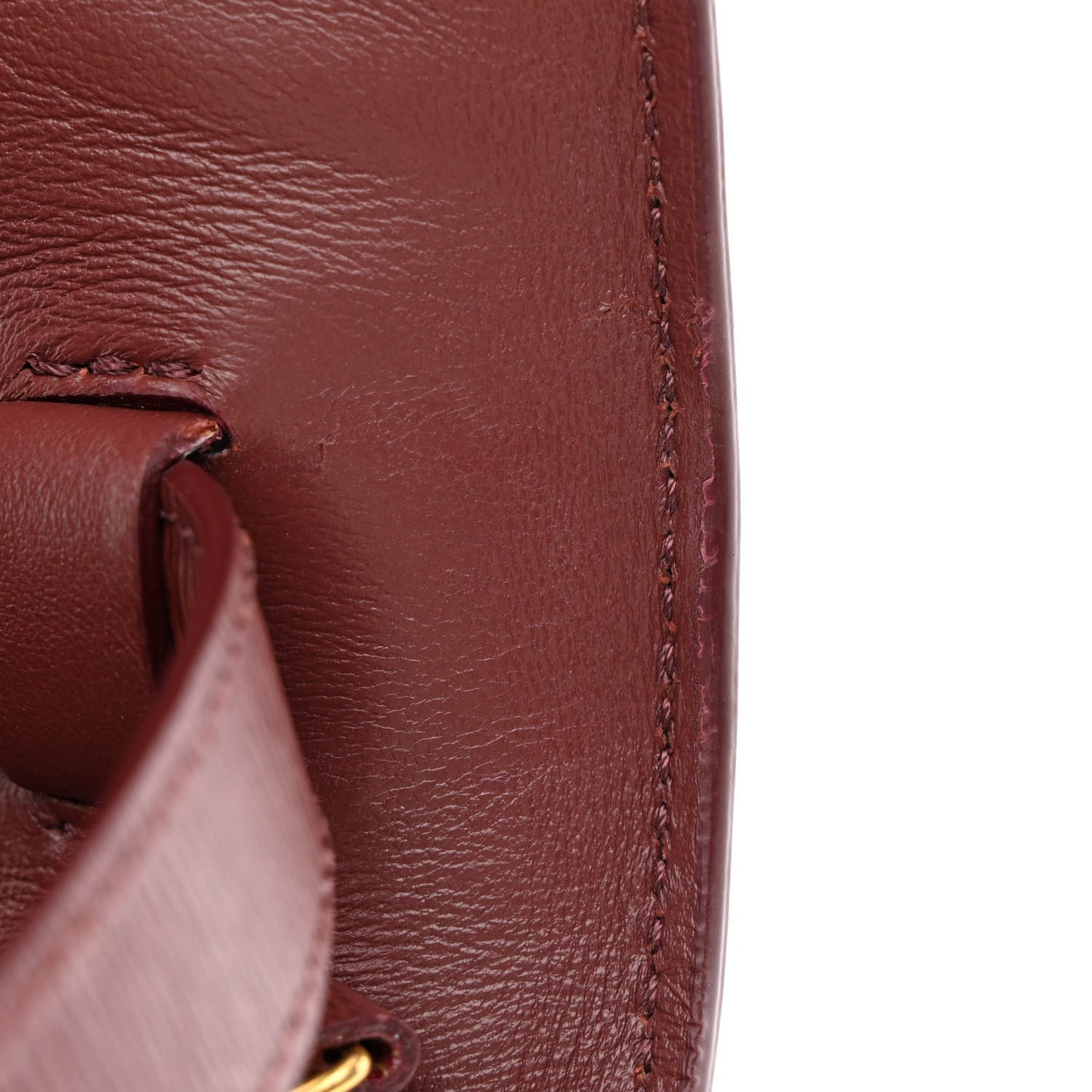 Liege Calfskin Medium Classic Box Flap Bag Burgundy