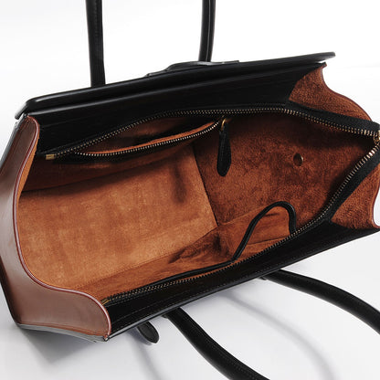 Celine Drummed Calfskin Micro Tri-Color Luggage Indigo 5 of 8