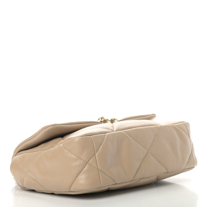 Chanel Lambskin Quilted Medium Chanel 19 Flap Dark Beige 3 of 8