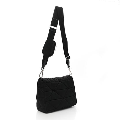 Prada Re-Nylon Quilted Padded Flap Shoulder Bag Black 3 of 12