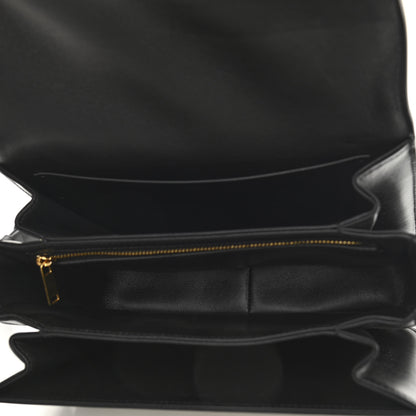Celine Canvas Calfskin Triomphe Embroidered Medium Triomphe Bag Black 5 of 12