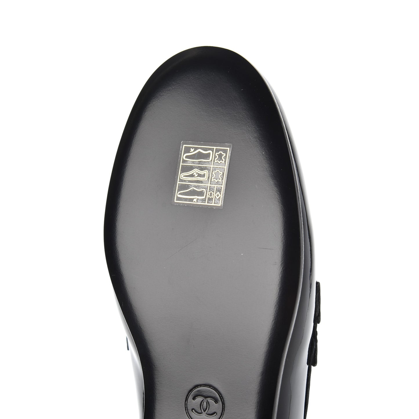 Patent CC Mocassin Loafers 35.5 Black