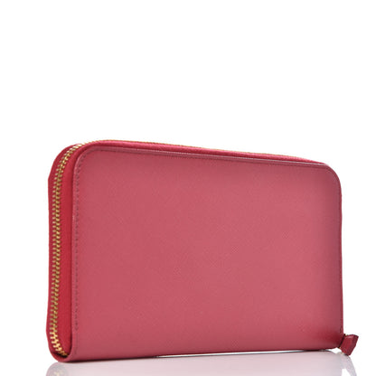 Prada Saffiano Zip Around Wallet Ibisco 3 of 6