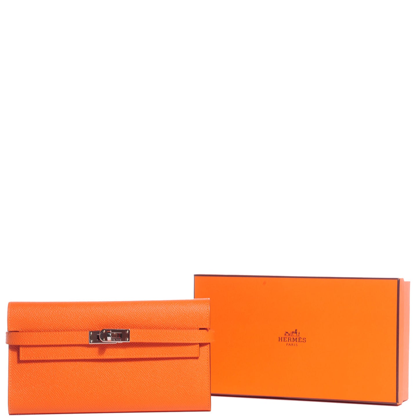 Epsom Kelly Longue Wallet Orange