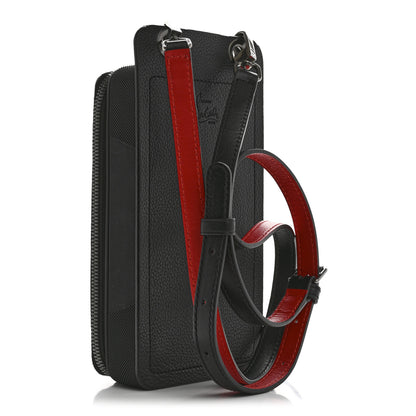 Christian Louboutin Calfskin Gomme Loubilab Phone Shoulder Bag Loubi Black 3 of 15