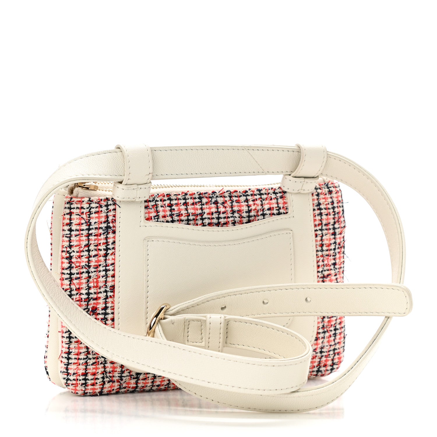 Chanel Tweed CC Mania Waist Belt Bag Black Red White 4 of 14