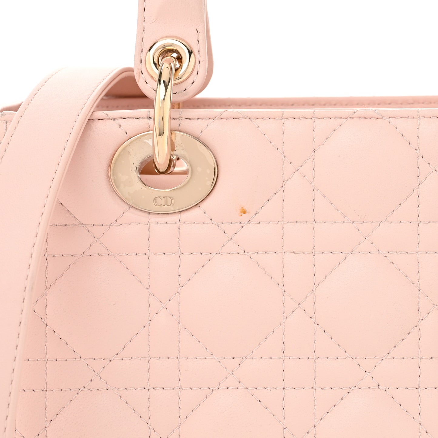 Lambskin Cannage Medium Lady Dior Light Pink