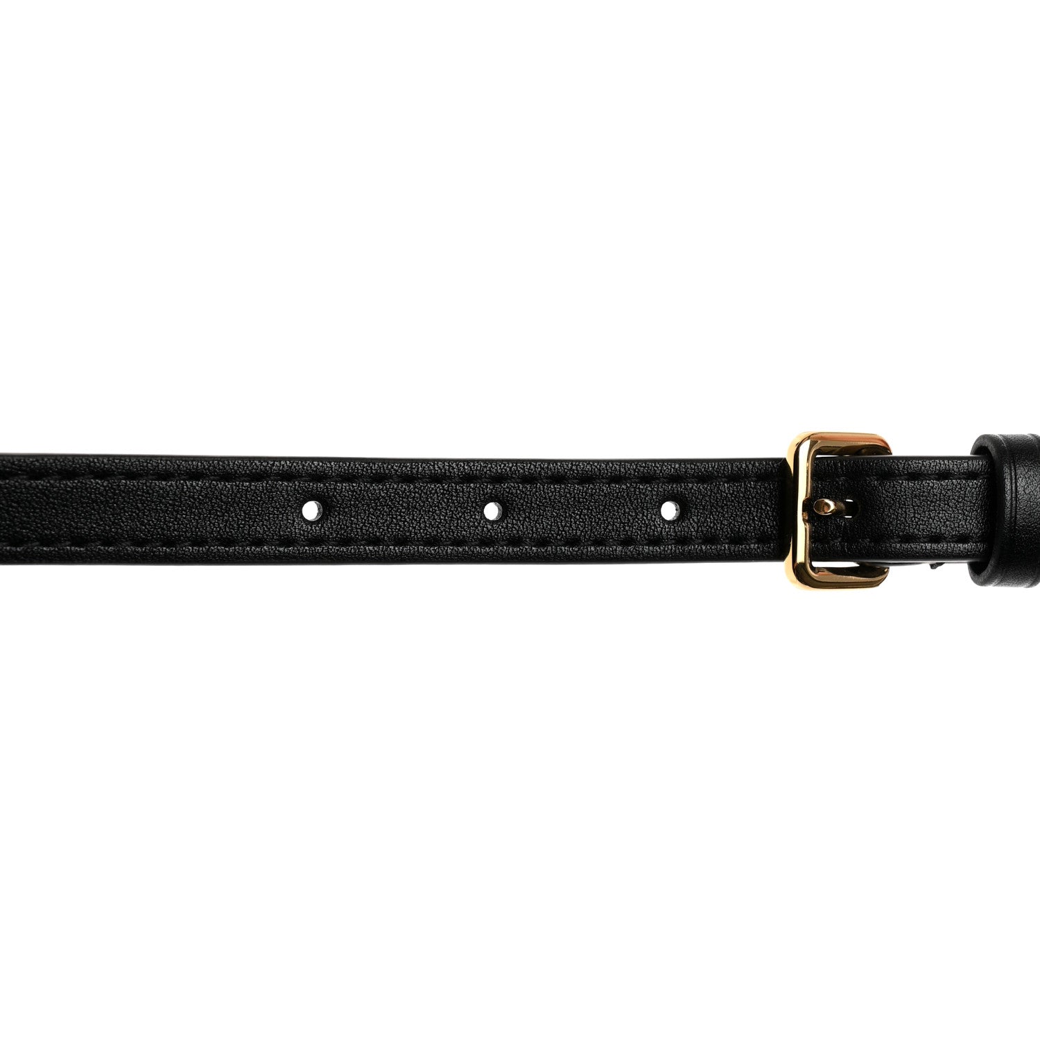 Louis Vuitton Calfskin 16mm Adjustable Shoulder Strap Black 3 of 4