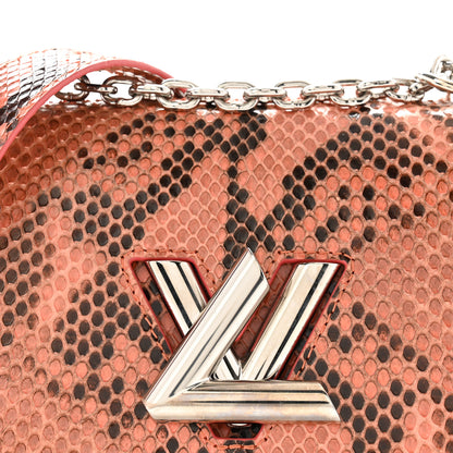 Louis Vuitton Snakeskin Twist Shoulder Bag PM Coral 7 of 10