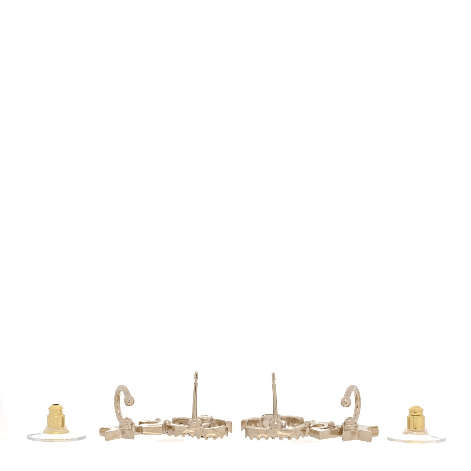 Chanel Crystal Star 5 CC Earrings Gold 3 of 5