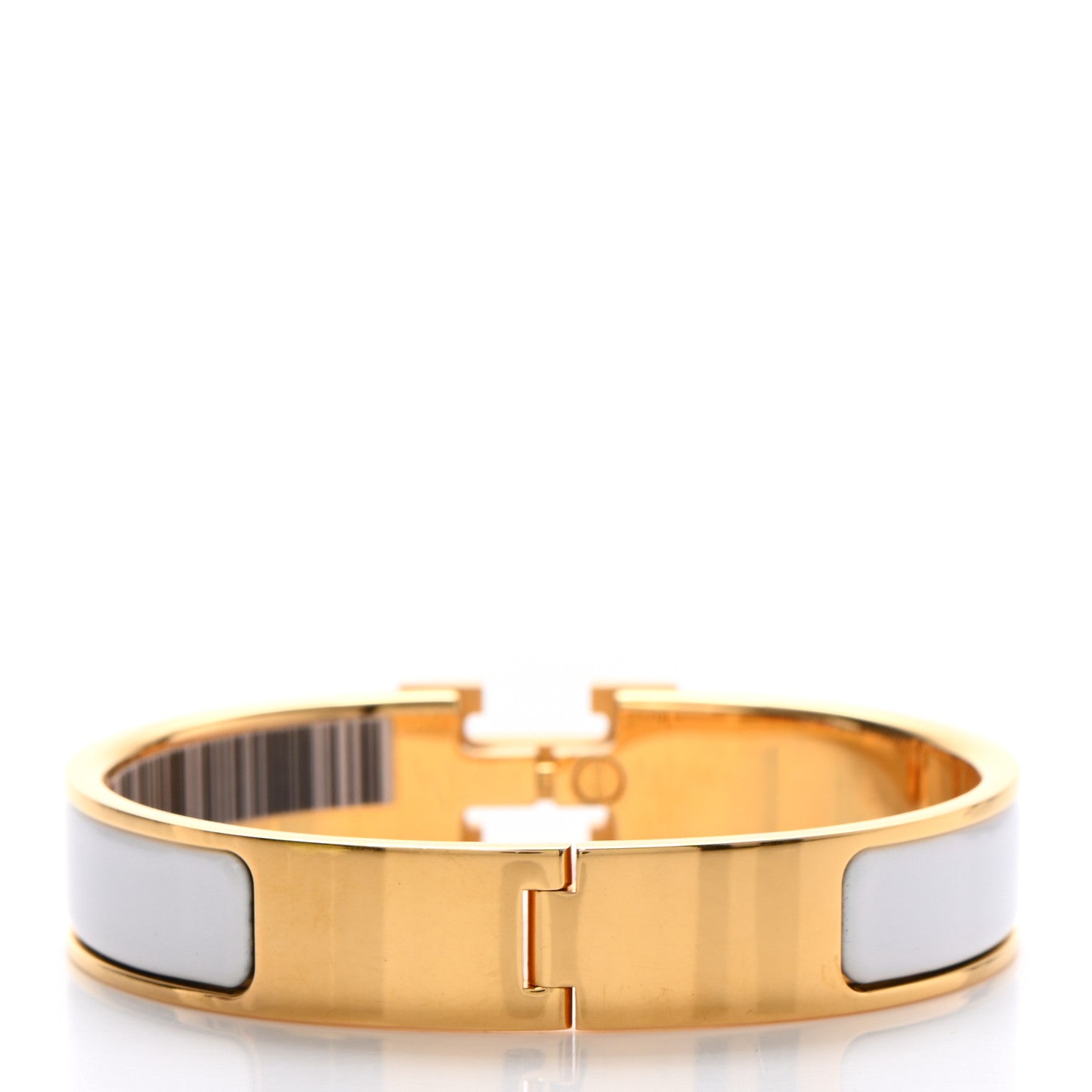 Hermes Enamel Narrow Clic Clac H Bracelet PM White 3 of 5