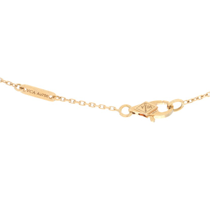 Van Cleef & Arpels 18K Yellow Gold Mother of Pearl Sweet Alhambra Pendant Necklace 4 of 4
