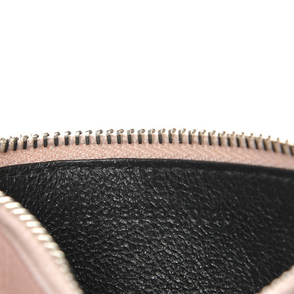 Saint Laurent Grained Calfskin 5 Fragments Zip Pouch Card Holder Rose Antic 7 of 7
