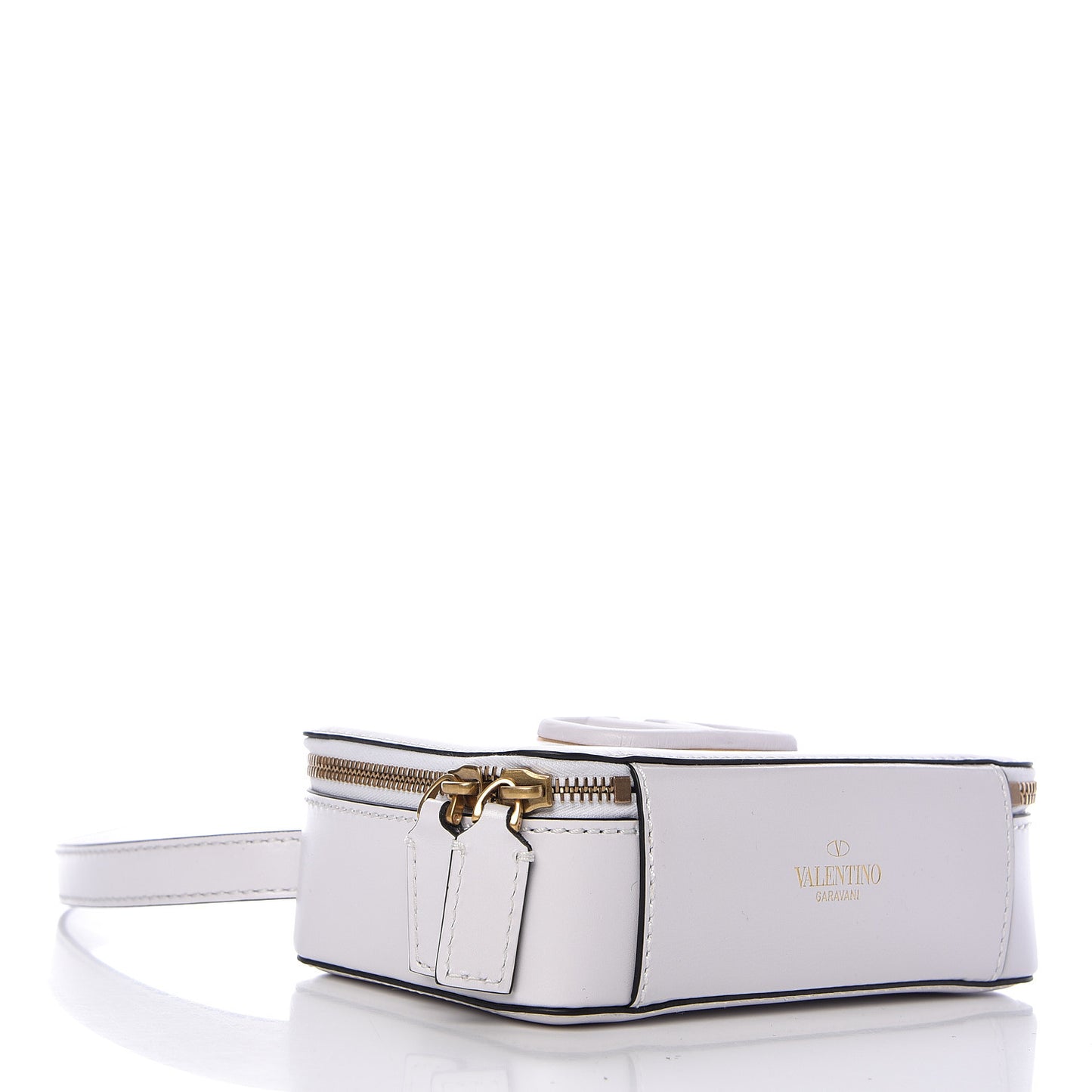Smooth Calfskin VSling Crossbody Bag White