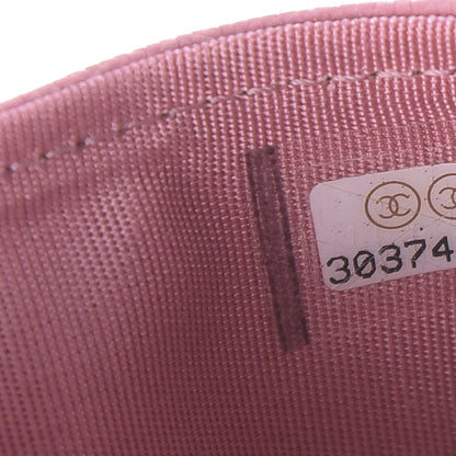 Chanel Caviar Quilted Boy Card Holder Pink 9 of 10