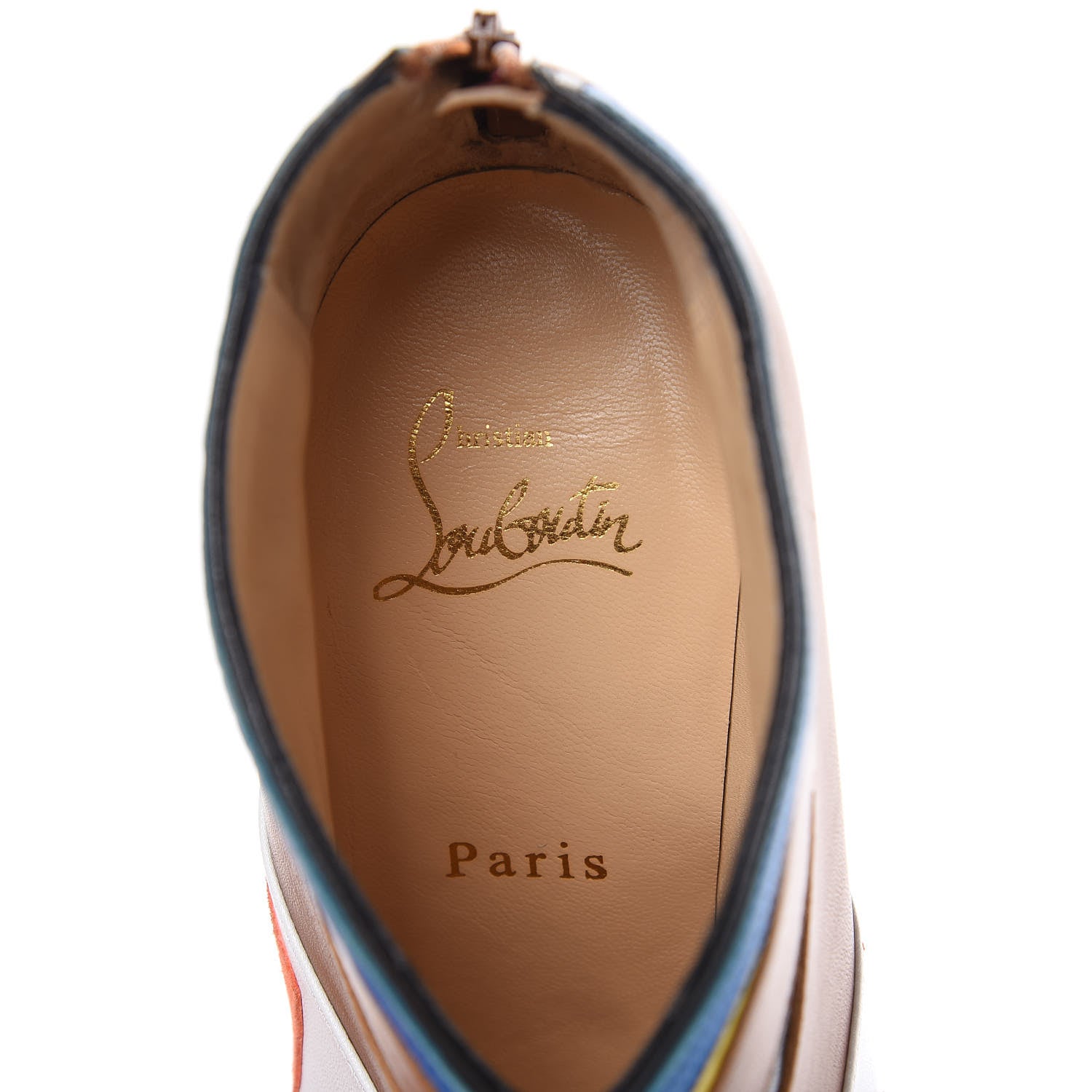 Christian Louboutin Kid Suede Calfskin Hoputu 120 Booties 37 Blue 7 of 12