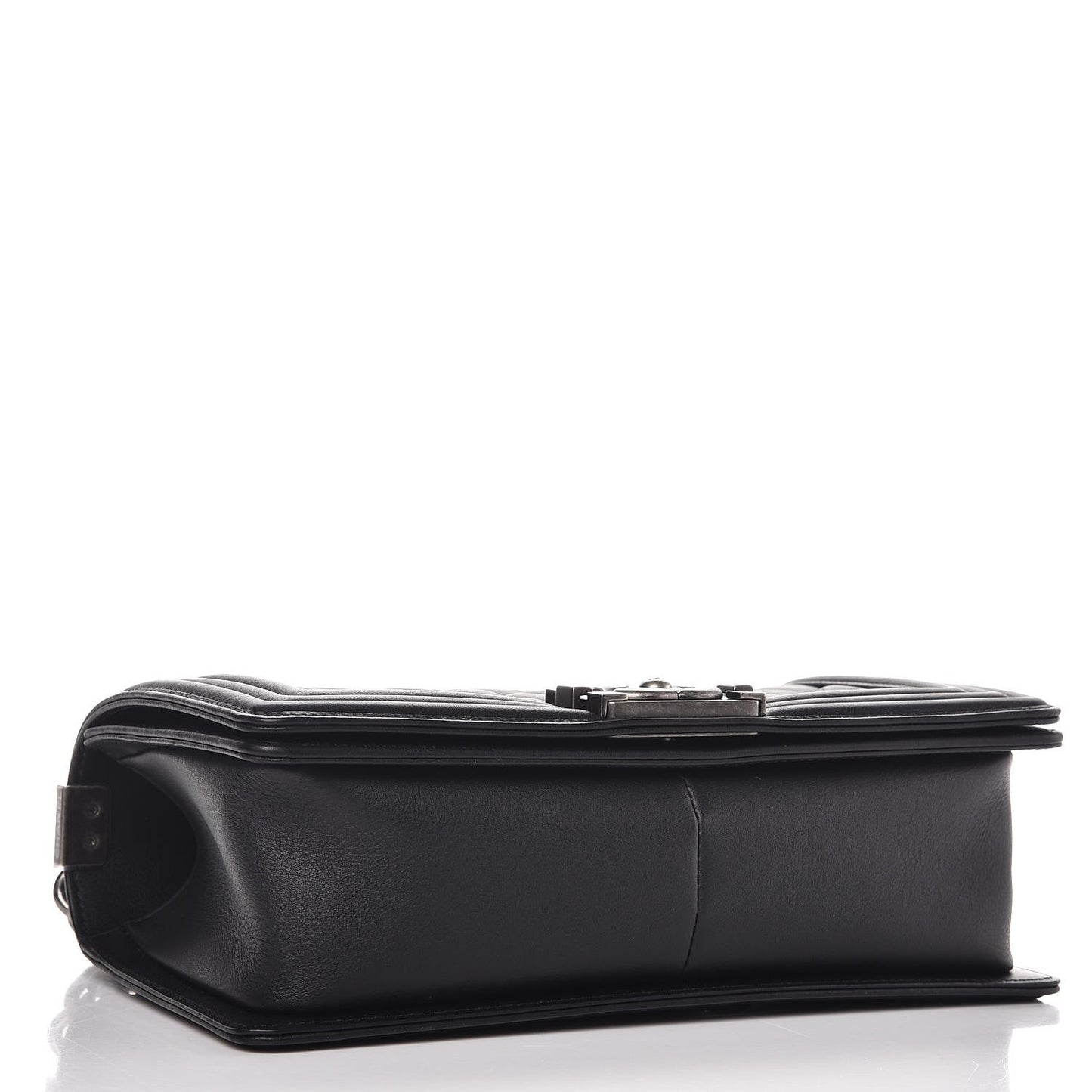 Calfskin Quilted Medium Boy Flap Black