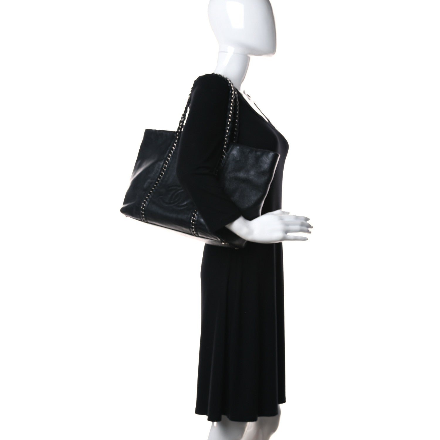 Chanel Deerskin Luxe Ligne Tote Black 2 of 12