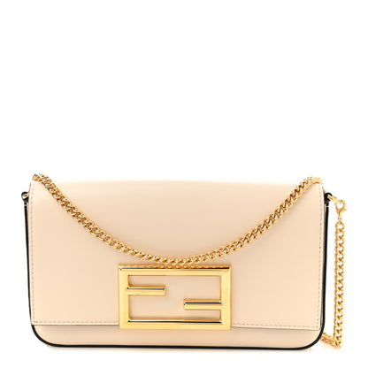 Fendi Vitello Palmellato Wallet on Chain with Pouches Camelia 1 of 12