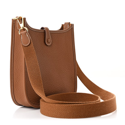 Hermes Taurillon Clemence Evelyne TPM Gold 3 of 11