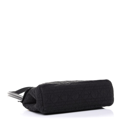 Christian Dior Nylon Glazed Calfskin Cannage Shoulder Bag Black 8 of 18