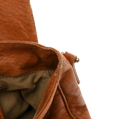 Fendi Crinkled Lambskin Mia Shoulder Flap Camel 11 of 15