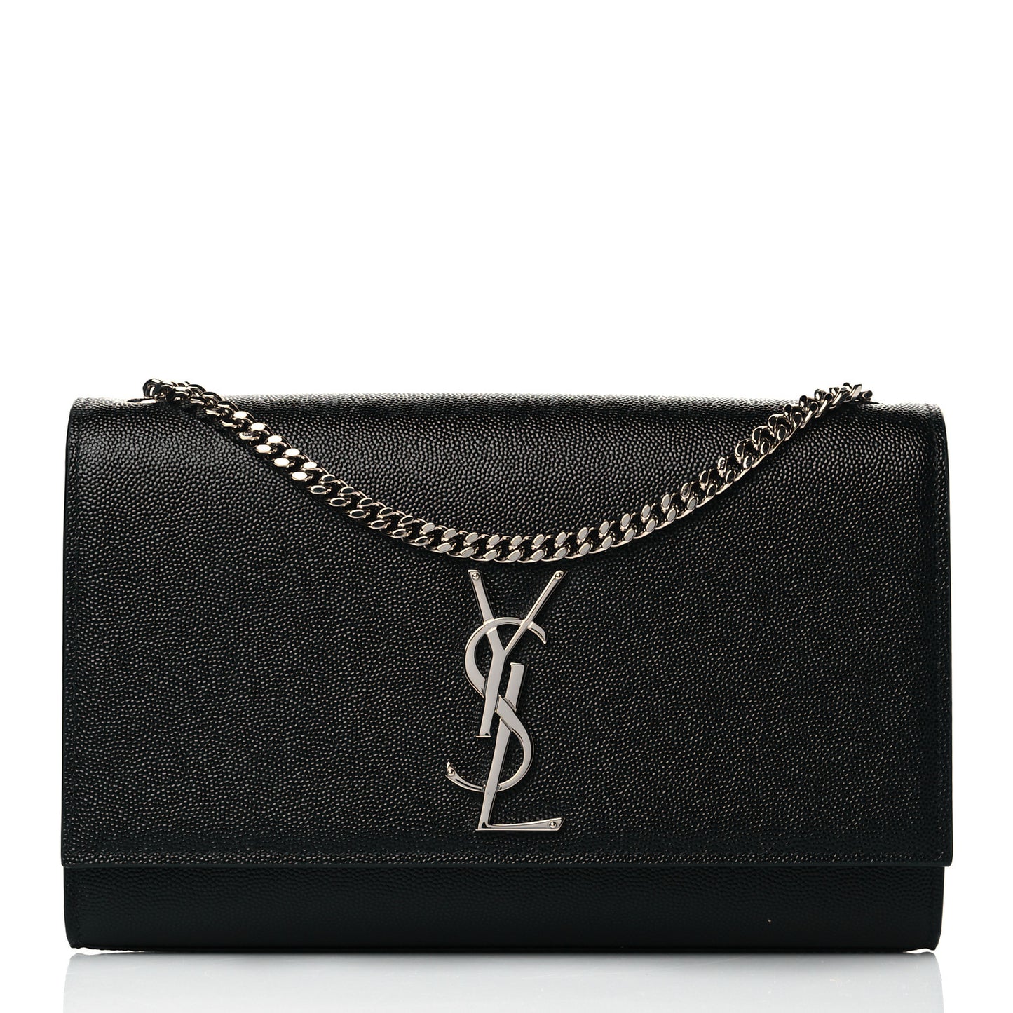 Grain De Poudre Medium Classic Monogram Kate Satchel Black