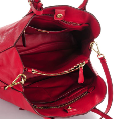 Prada Saffiano Cuir Open Promenade Tote Fuoco 5 of 8