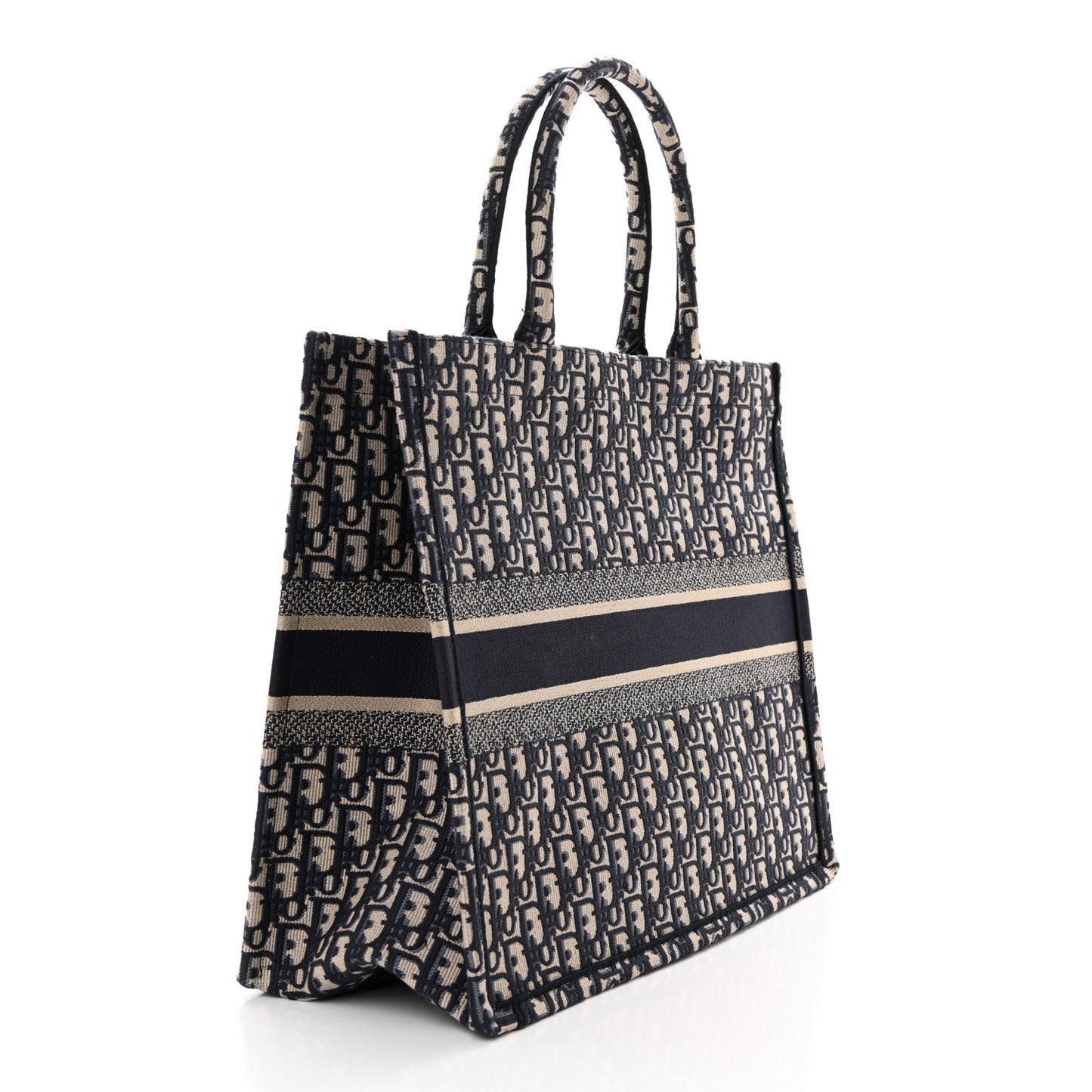 Oblique Book Tote Blue Multicolor