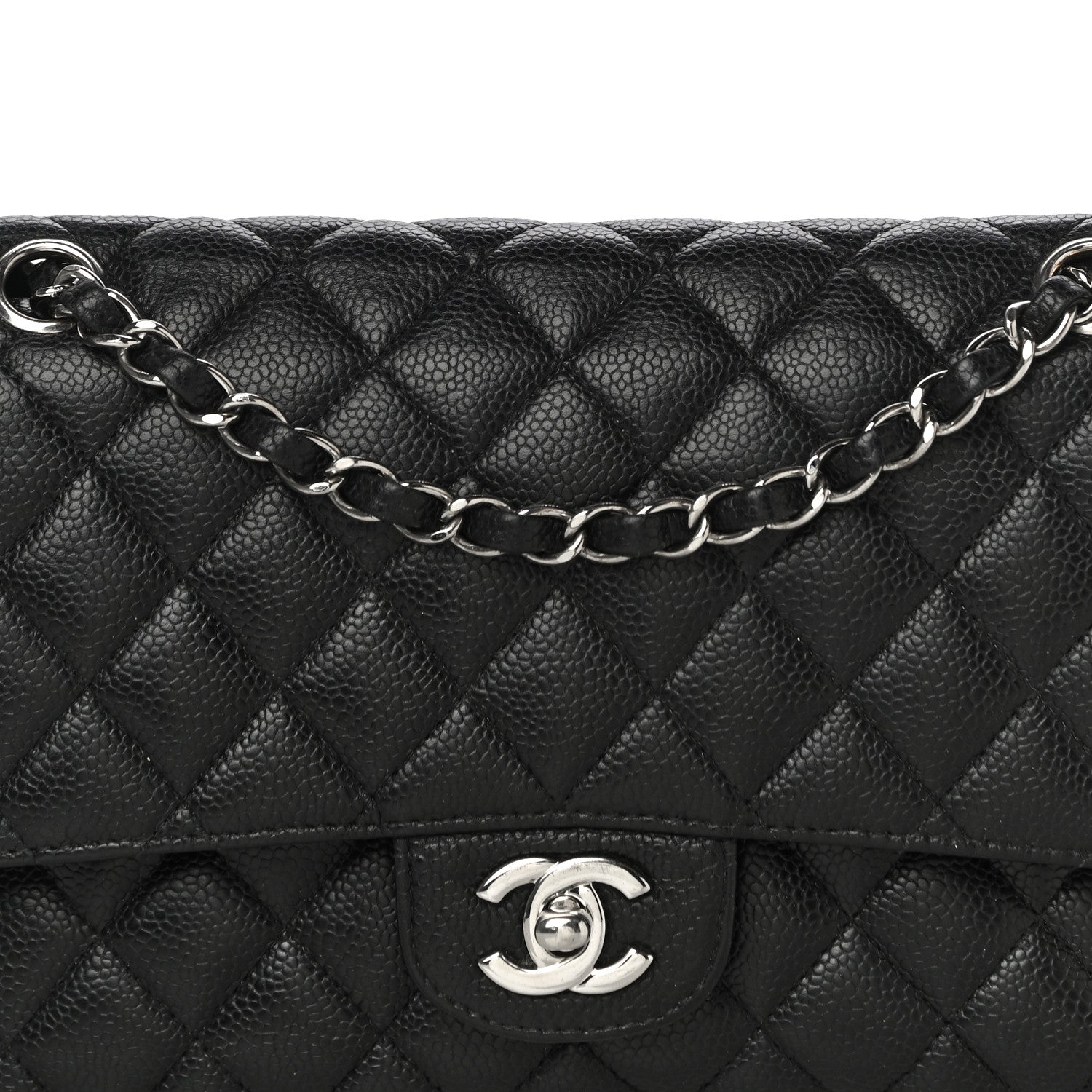 Chanel Caviar Quilted Medium Double Flap Black 7 of 21