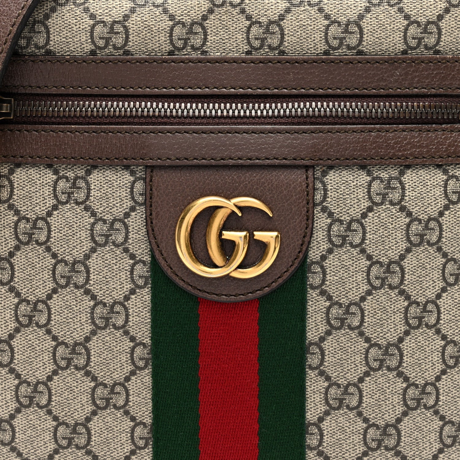 Gucci GG Supreme Monogram Web Small Ophidia Messenger Bag Brown 8 of 10