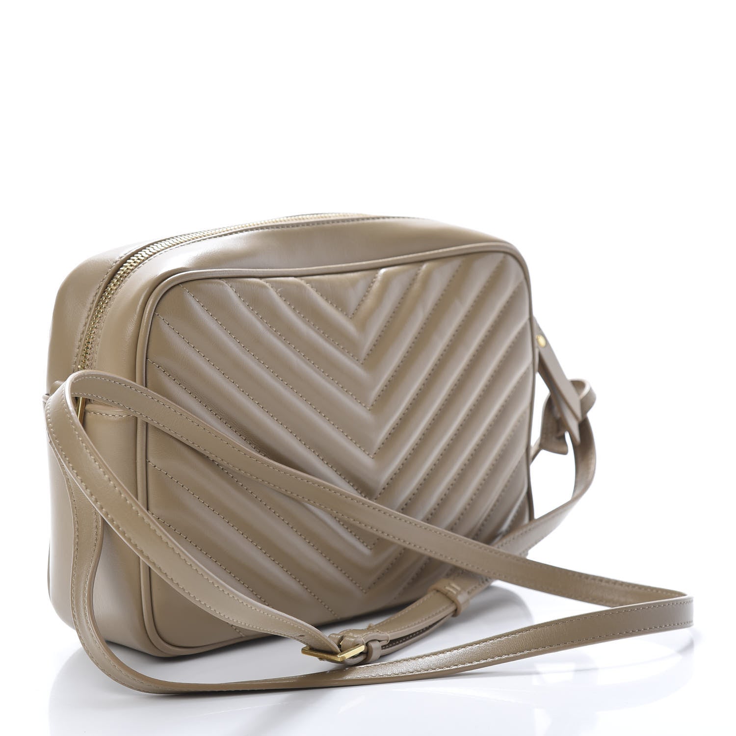 Saint Laurent Calfskin Matelasse Monogram Lou Camera Bag Dusty Grey 3 of 12