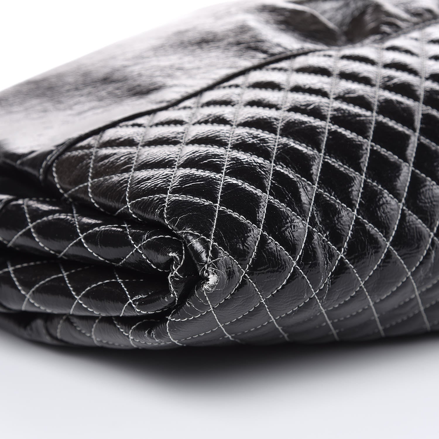 Chanel Vinyl Quilted Melrose Degrade Tote Black 8 of 9