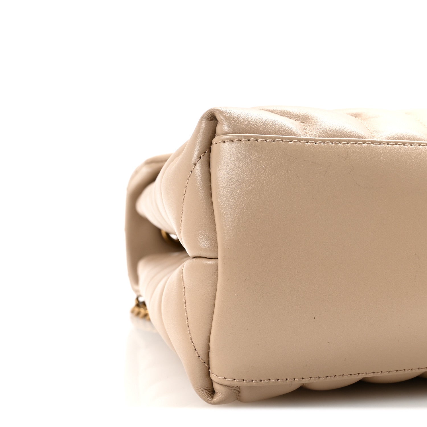 Saint Laurent Calfskin Y Quilted Monogram Medium Loulou Chain Satchel Nude Powder 8 of 9