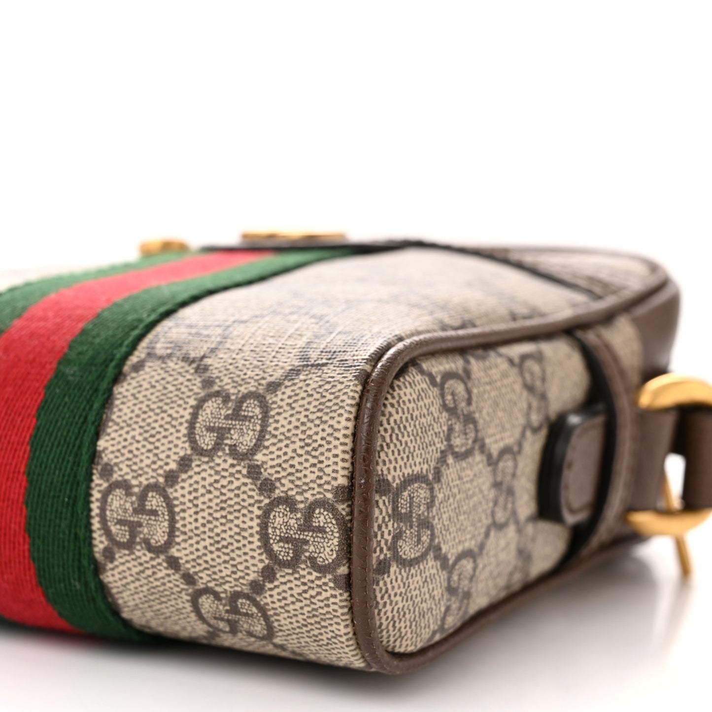 GG Supreme Monogram Web Mini Ophidia Messenger Brown