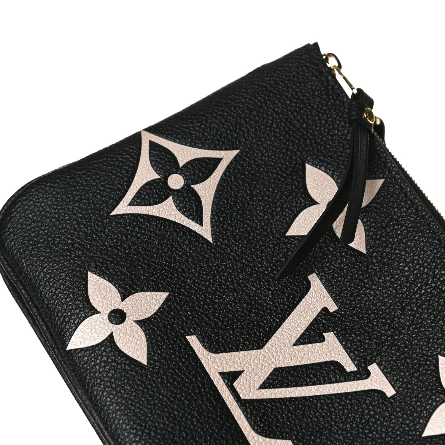 Louis Vuitton Empreinte Monogram Giant Double Zip Pochette Black Cream 11 of 11