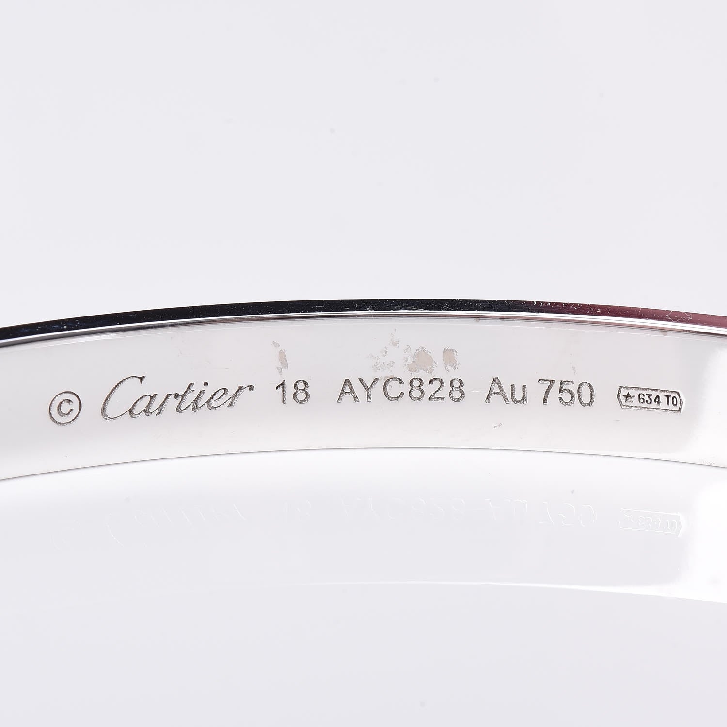 Cartier 18K White Gold LOVE Bracelet 18 4 of 7