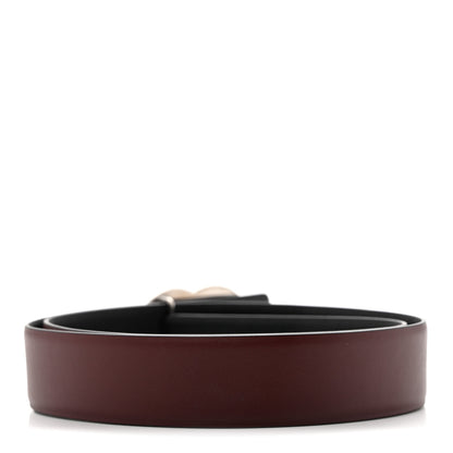 Chanel Calfskin CC Reversible Belt 70 Black Burgundy 4 of 8