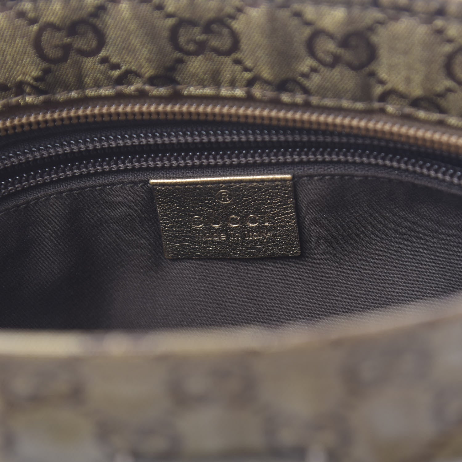 Gucci Crystal Monogram Web Small Flat Messenger Crossbody Bronze 6 of 10