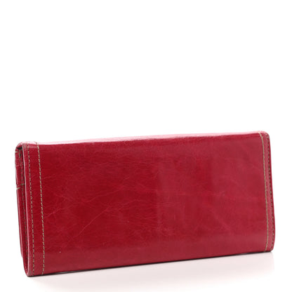 Prada Vitello Shine Zip Flap Wallet Rosso 3 of 9