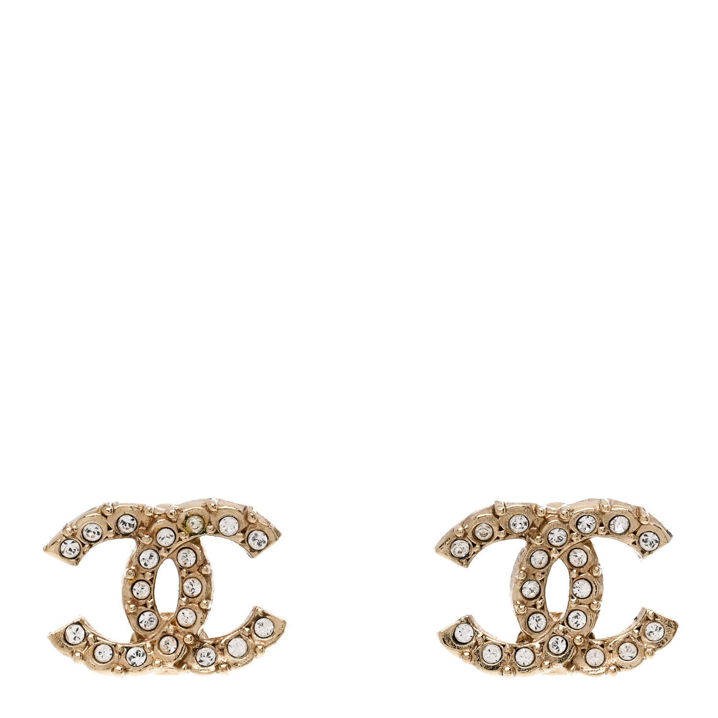 Crystal CC Earrings Gold