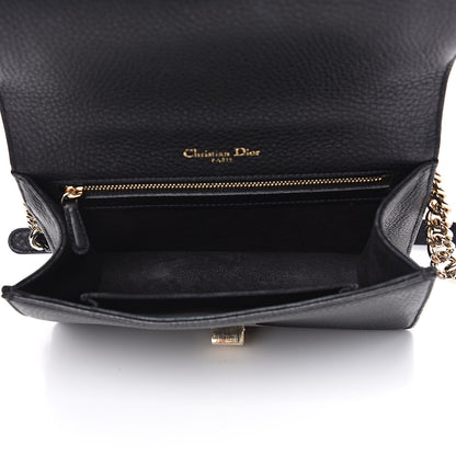 Christian Dior Grained Calfskin Small Diorama Flap Bag Black 5 of 11