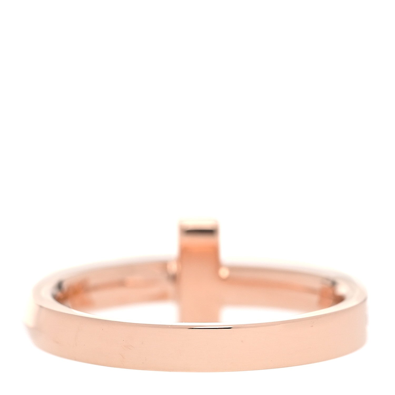 Tiffany 18K Rose Gold Diamond T T1 Ring 48 4.5 3 of 5