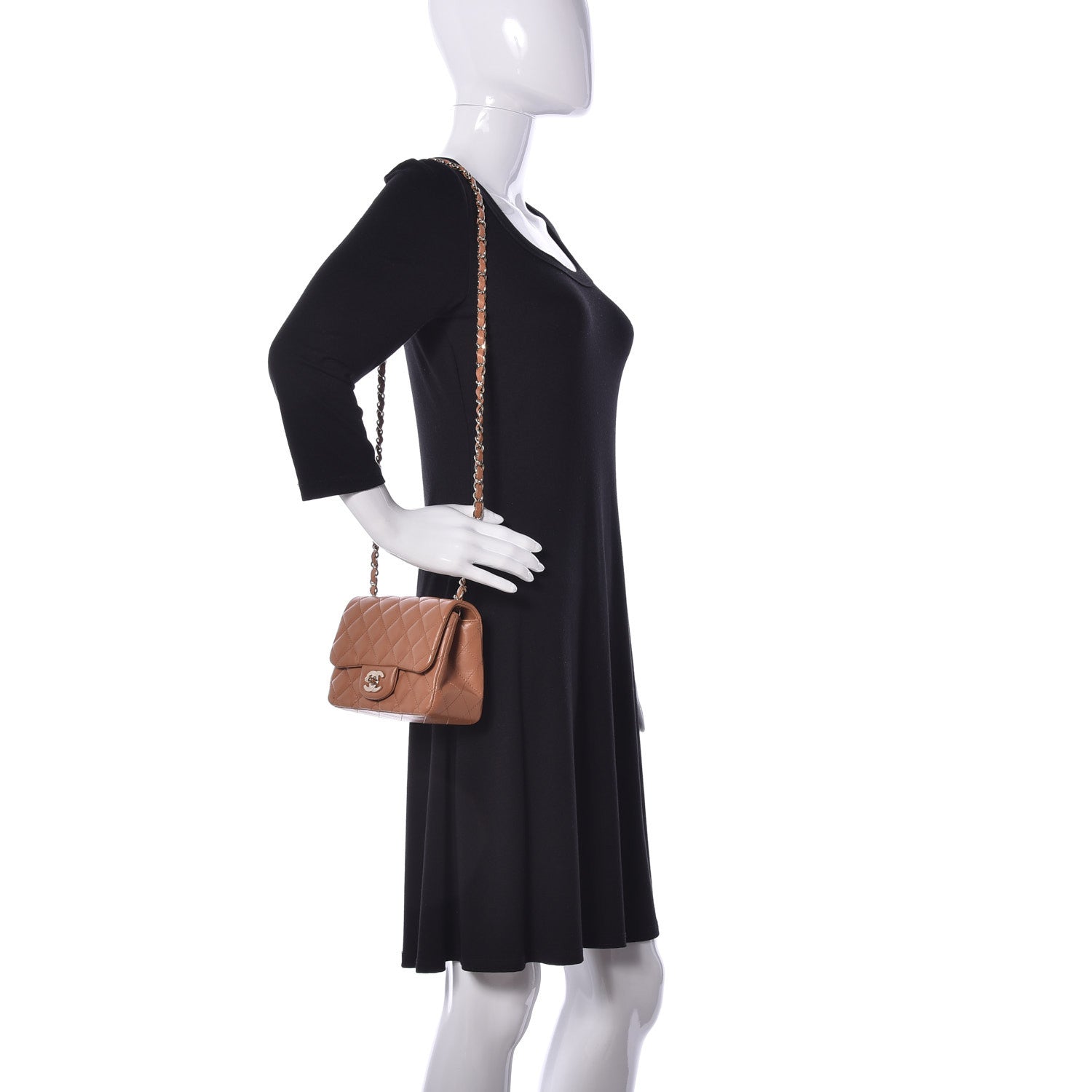 Chanel Lambskin Quilted Mini Square Flap Brown 2 of 9