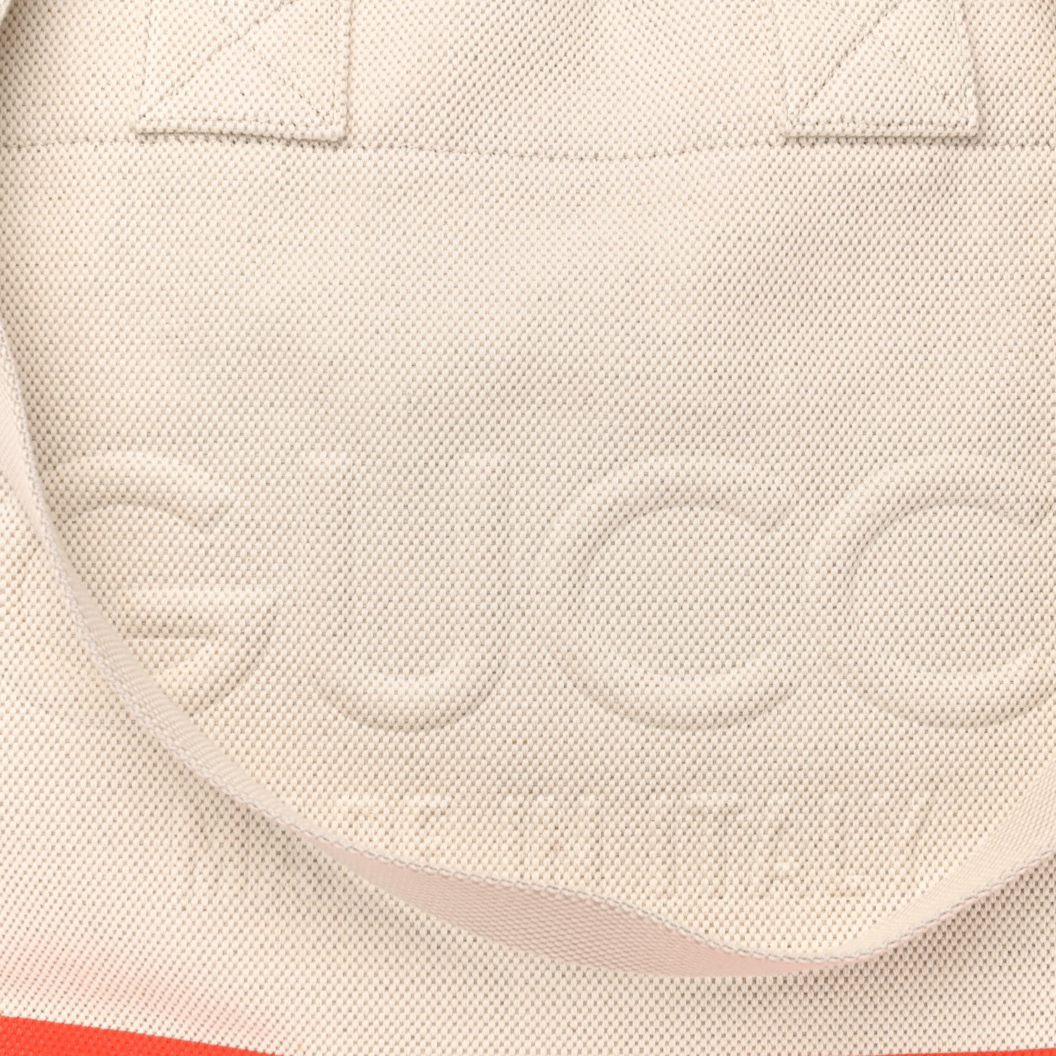 Gucci Canvas Logo Embossed Black Tote Natural Orange 8 of 10